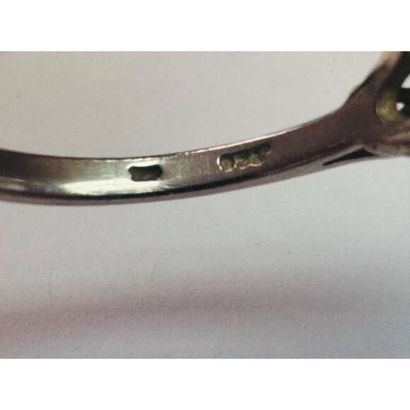 Vintage Sterling Silver 925 Ring Oval CZ & Accent Stones Size 8.5 3.7g Estate - Picture 8 of 11